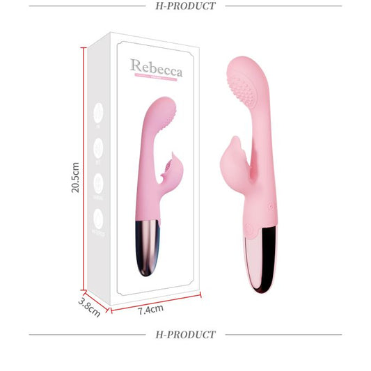 Rebecca Rabbit rechargeable Vibrator for Women G-Spot Vibrator Female Small Finger Size Beginner Nipple Clitoris Stimulator Sex Toys Adult Goods