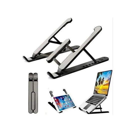 Laptop Portable Desktop Laptop PHONE TABLET Holder Riser For Desk And Bed, 6-Levels Angles Adjustable Height Notebook Mount, ABS/Plastic& Containing Metals Stable PC Riser For Laptops & Tablets