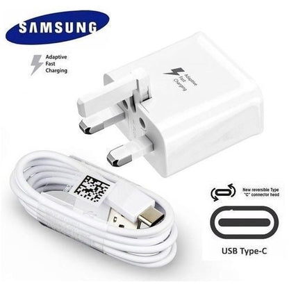 SAMSUNG 15W Galaxy USB TYPE C FAST Charger WITH USB C DATA CABLE FOR S10+ S9 S8 A10s A20s A30s