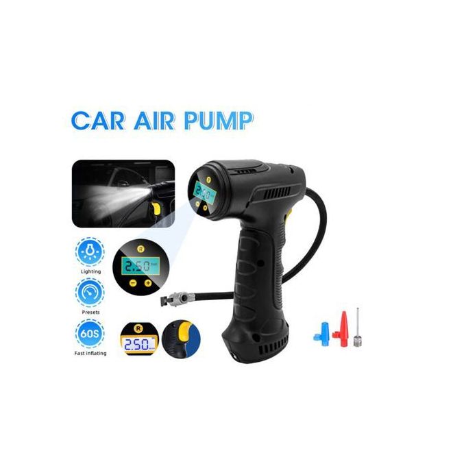 150PSI DIGITAL CAR TIRE hand held INFLATOR Air PORTABLE COMPRESSOR Tyre WITH LED TORCH