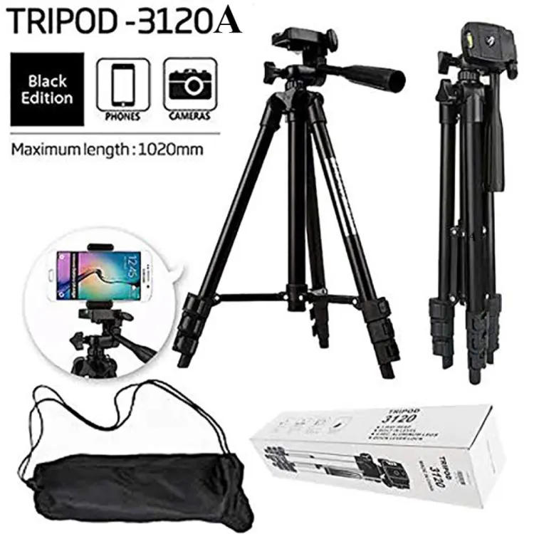 Professional Portable Adjustable Tripod Stand 3120A Tripod Stand Holder for Mobile Phones & Camera