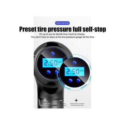 150PSI DIGITAL CAR TIRE hand held INFLATOR Air PORTABLE COMPRESSOR Tyre WITH LED TORCH