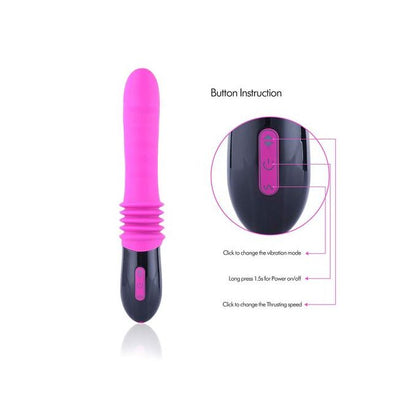 Handheld Thrusting Speed 10 MODE Masturbator 2in1 Dildo Vibrator Wand USB Rechargeable Waterproof