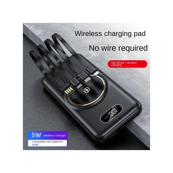 20000mAh Wireless Charger Power Bank 10W 4 CABLES MAGSAFE, LED DISPLAY Powerbank