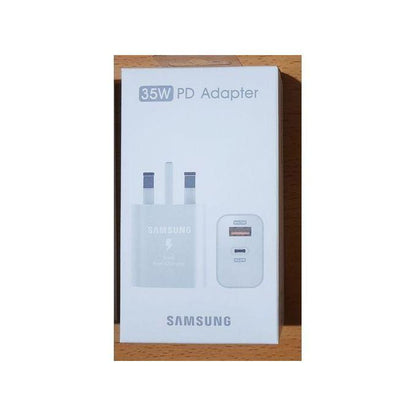 Samsung 35W PD USB Type C - Type C Fast Charger DUO Travel Adapter FOR S22 S21 S20 S10 - White