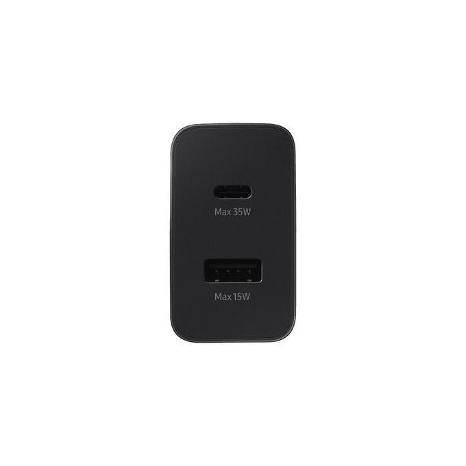 Samsung 35W PD USB Type C - Type C Fast Charger DUO Travel Adapter FOR S22 S21 S20 S10 - Black