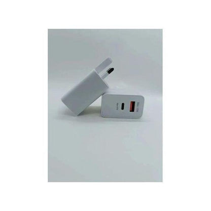 Samsung 35W PD USB Type C - Type C Fast Charger DUO Travel Adapter FOR S22 S21 S20 S10 - White