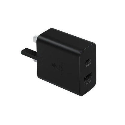 Samsung 35W PD USB Type C - Type C Fast Charger DUO Travel Adapter FOR S22 S21 S20 S10 - Black