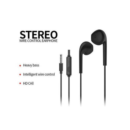 Celebrat G12 Earphone Headset Mic For VIVO Huawei Xiaomi - Black