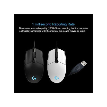 Logitech G102 6-keys 8000DPI Wired Optical Gaming Mouse - Black