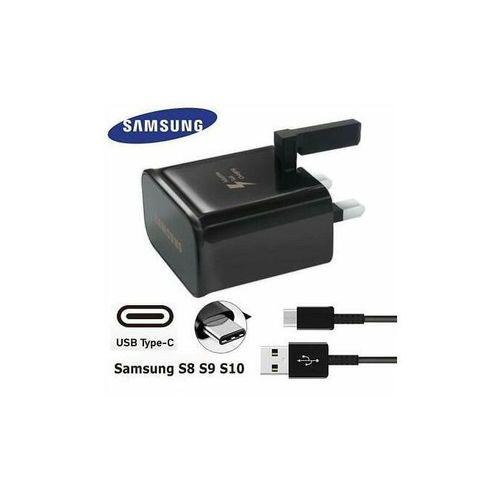 SAMSUNG 15W Galaxy USB TYPE C FAST Charger WITH 15W WIRELESS CHARGER BUNDLE - BLACK for s8  s9 s10 s20 s21 s22 s23 s24 s25