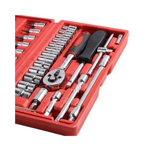 46Pc Wrench RATCHET Socket Set Combination Tool Kit 1/4' TOOLSET CAR REPAIR KIT ALLEN TORKS SCREW DRIVER HANDLE