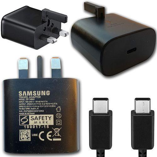 Samsung 25W PD Super Fast USB C - TYPE C Charger Complete - BLACK