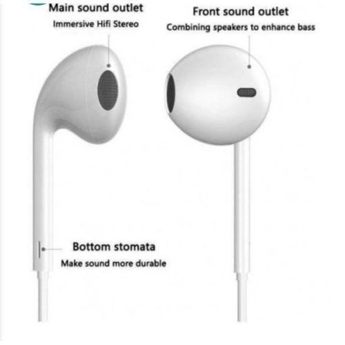 Huawei Half In-Ear Headphones With Microphone - WHITE