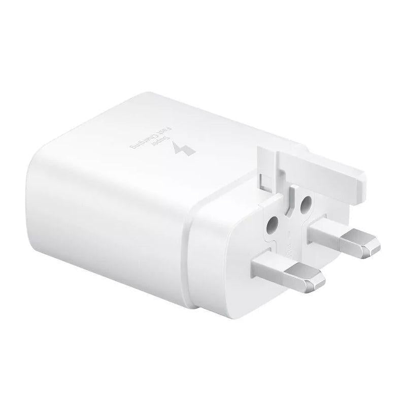 SAMSUNG 45W superFast charging Wall UK Plug Adapter alone - WHITE s10 s20 s21 s22 s23 ultra