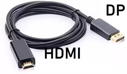 1 METER DisplayPort to HDMI Display Cable, Uni-Directional, 4k@30Hz, 1920x1200, 1080p, Gold-Plated Plugs, 6 Foot