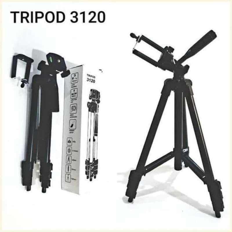 1.2m Professional Portable Adjustable Tripod Stand 3120A Tripod Stand Holder for Mobile Phones & Camera