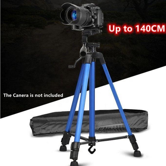 3366. Aluminum Tripod (55-Inch), Universal Lightweight Tripod with Mobile Phone Holder Mount & Carry Bag for All Smart Phones, Gopro, Cameras 1.4m