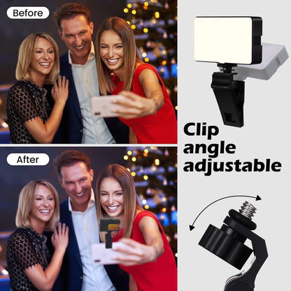 Rechargable Selfie Light Fill Video Clip Light Adjusted 98 Lights Content Creation Light Phone Fill Light with Clip for Phone Tablet Makeup Selfie