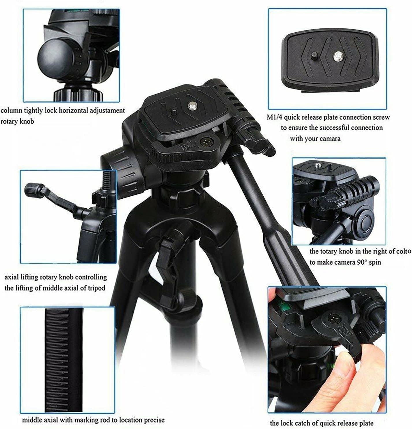 WT 3520 UNIVERSAL Heavy Duty Tripod STAND For Digital SLR Camera DSLR AND PHONE, 3kg max load