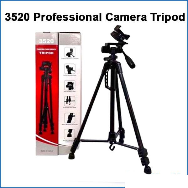 WT 3520 UNIVERSAL Heavy Duty Tripod STAND For Digital SLR Camera DSLR AND PHONE, 3kg max load