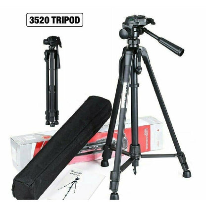 WT 3520 UNIVERSAL Heavy Duty Tripod STAND For Digital SLR Camera DSLR AND PHONE, 3kg max load