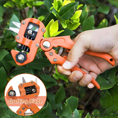 Garden Grafting Tool, Fruit Tree Professional Prune Shear Snip Grafting Cutting Tool, Replaceable V/U/Ω Blades Sturdy, Tree Grafting Kit